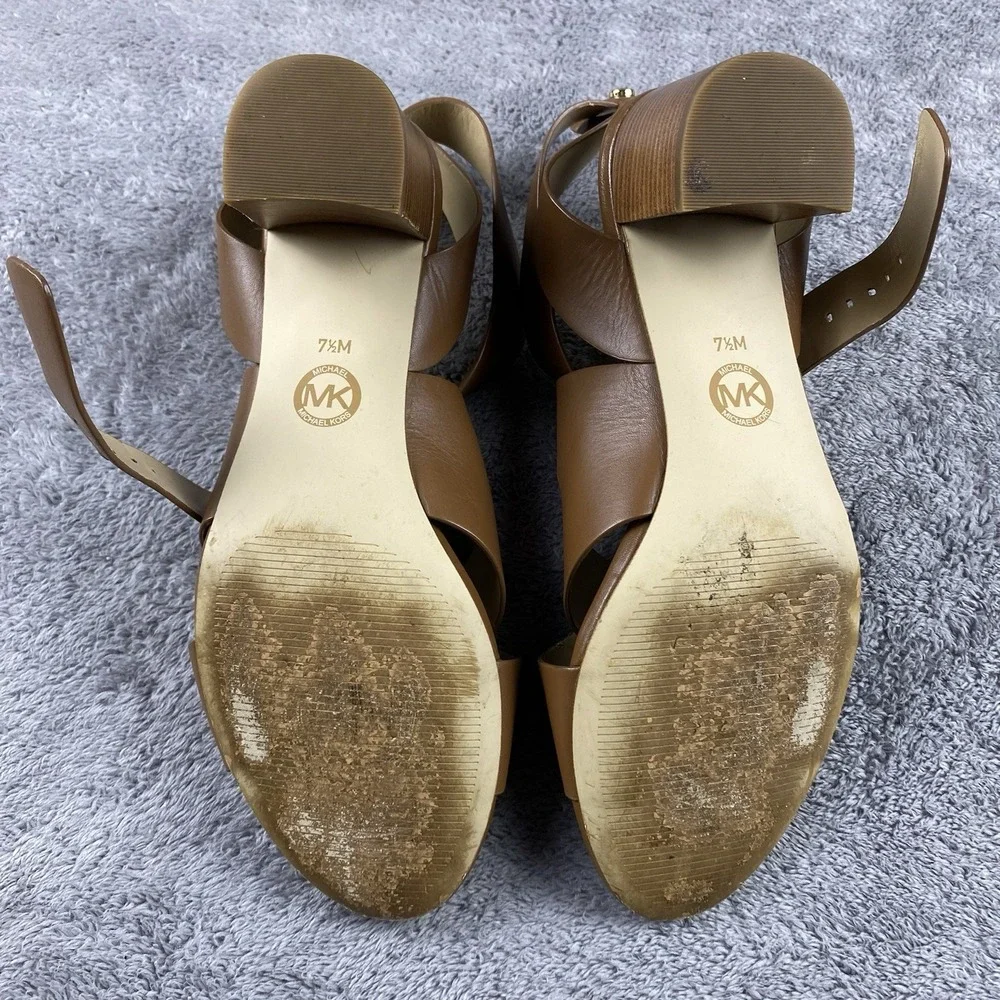 Michael Michael Kors Maribella Sandal Luggage‎ Womens 7.5 Brown